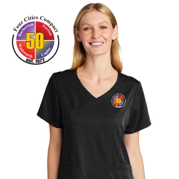 Women’s Premiere Flex™ Mock Wrap Top - Four Cities Compact - Image 2