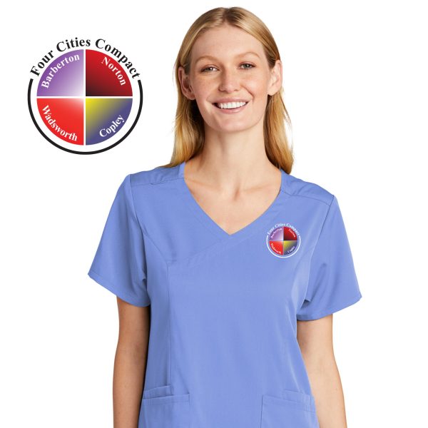 Women’s Premiere Flex™ Mock Wrap Top - Four Cities Compact - Image 3