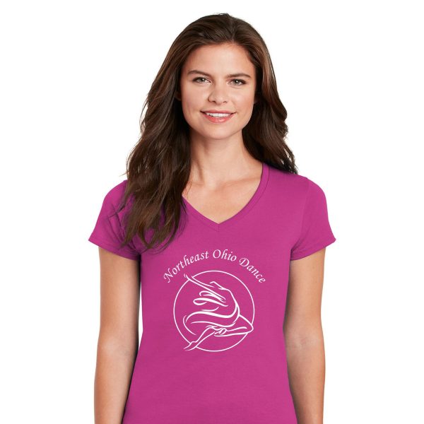 NEO Dance - 5V00L Gildan® Ladies Heavy Cotton™ 100% Cotton V-Neck T-Shirt - Image 3