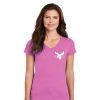 5V00L Gildan Ladies Heavy Cotton 100% Cotton V-Neck T-Shirt - Moose 2070