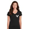 5V00L Gildan Ladies Heavy Cotton 100% Cotton V-Neck T-Shirt - Moose 2070 - Image 2
