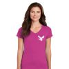 5V00L Gildan Ladies Heavy Cotton 100% Cotton V-Neck T-Shirt - Moose 2070 - Image 5