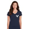 5V00L Gildan Ladies Heavy Cotton 100% Cotton V-Neck T-Shirt - Moose 2070 - Image 6