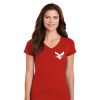 5V00L Gildan Ladies Heavy Cotton 100% Cotton V-Neck T-Shirt - Moose 2070 - Image 7