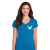 5V00L Gildan Ladies Heavy Cotton 100% Cotton V-Neck T-Shirt - Moose 2070 - Image 9