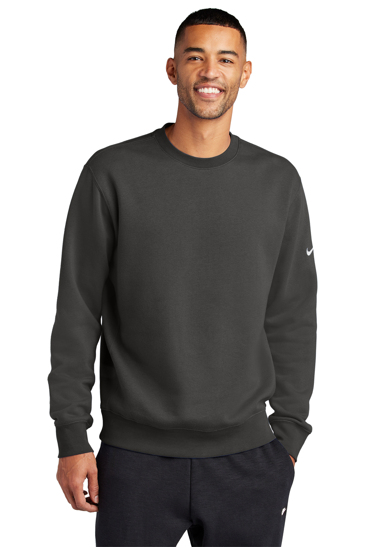 PIN - Nike Club Fleece Sleeve Swoosh Crew - Adult