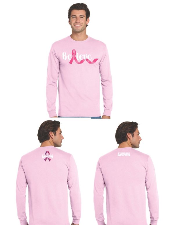 Pink - Jerzees® Dri-Power® 50/50 Cotton/Poly Long Sleeve T-Shirt-  Adult - 29LS - Image 2