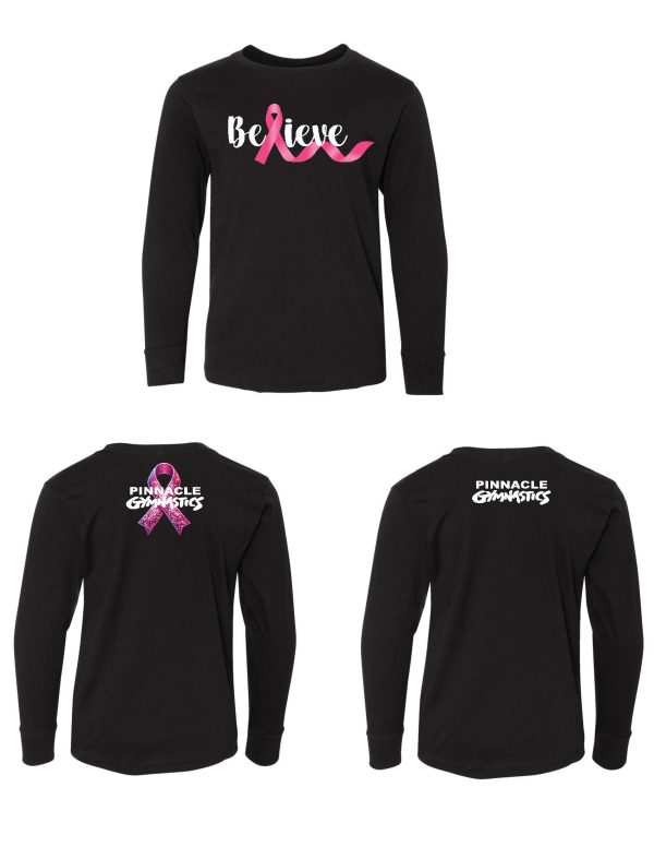 Pink - LAT Youth Fine Jersey Long Sleeve Tee - 6201 - Image 2