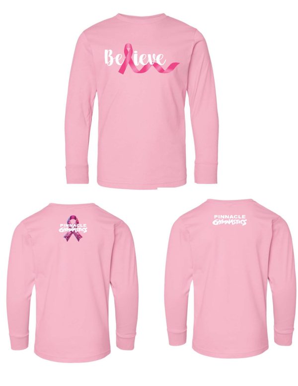 Pink - LAT Youth Fine Jersey Long Sleeve Tee - 6201