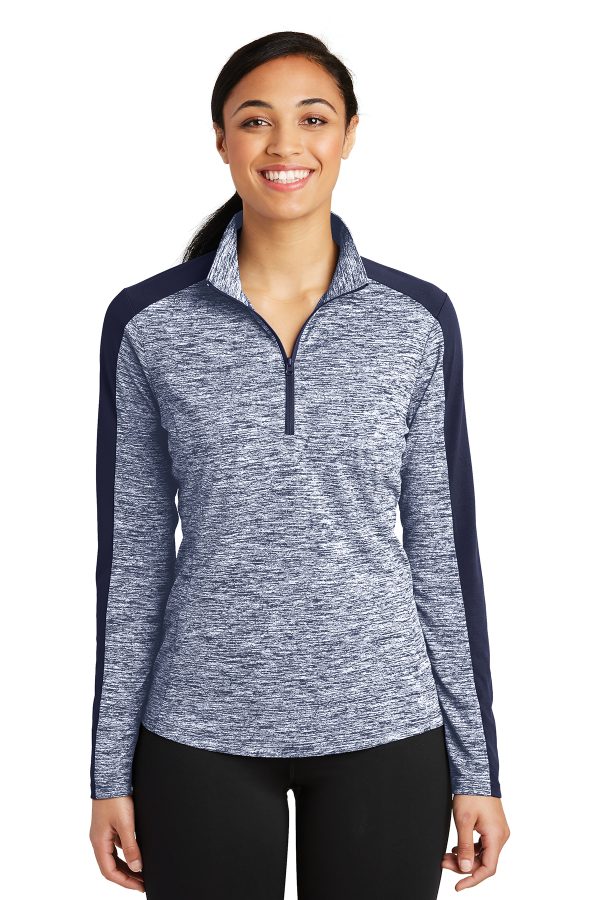 NEO Dance - LST397  Sport-Tek® Women's PosiCharge® Electric Heather Colorblock 1/4-Zip Pullover - Image 5