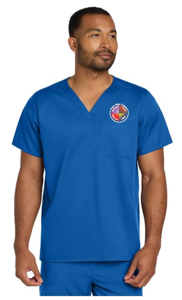 FCC Med - Wink® Unisex WorkFlex Chest Pocket V-Neck Top - WW3160