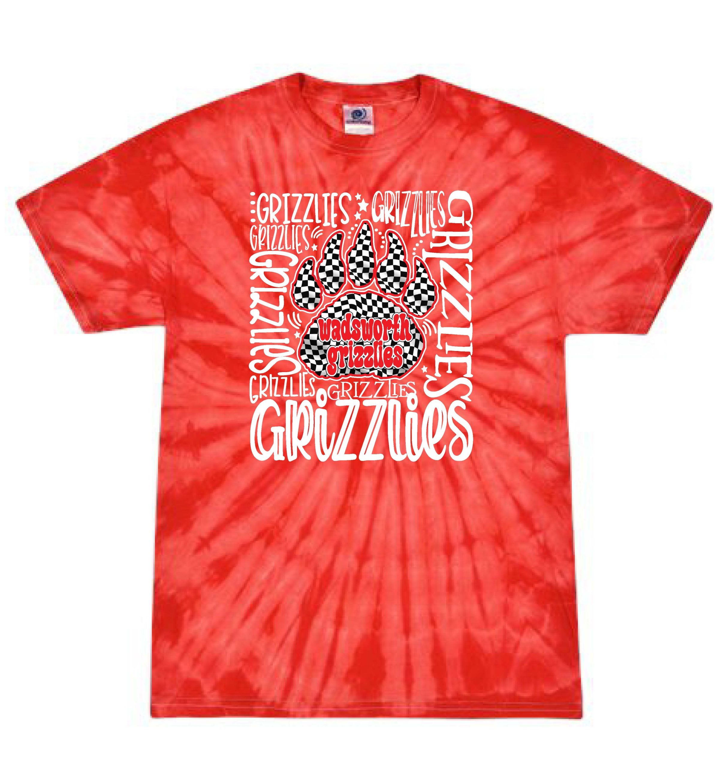 OL - Grizzlies Checkered Paw Design