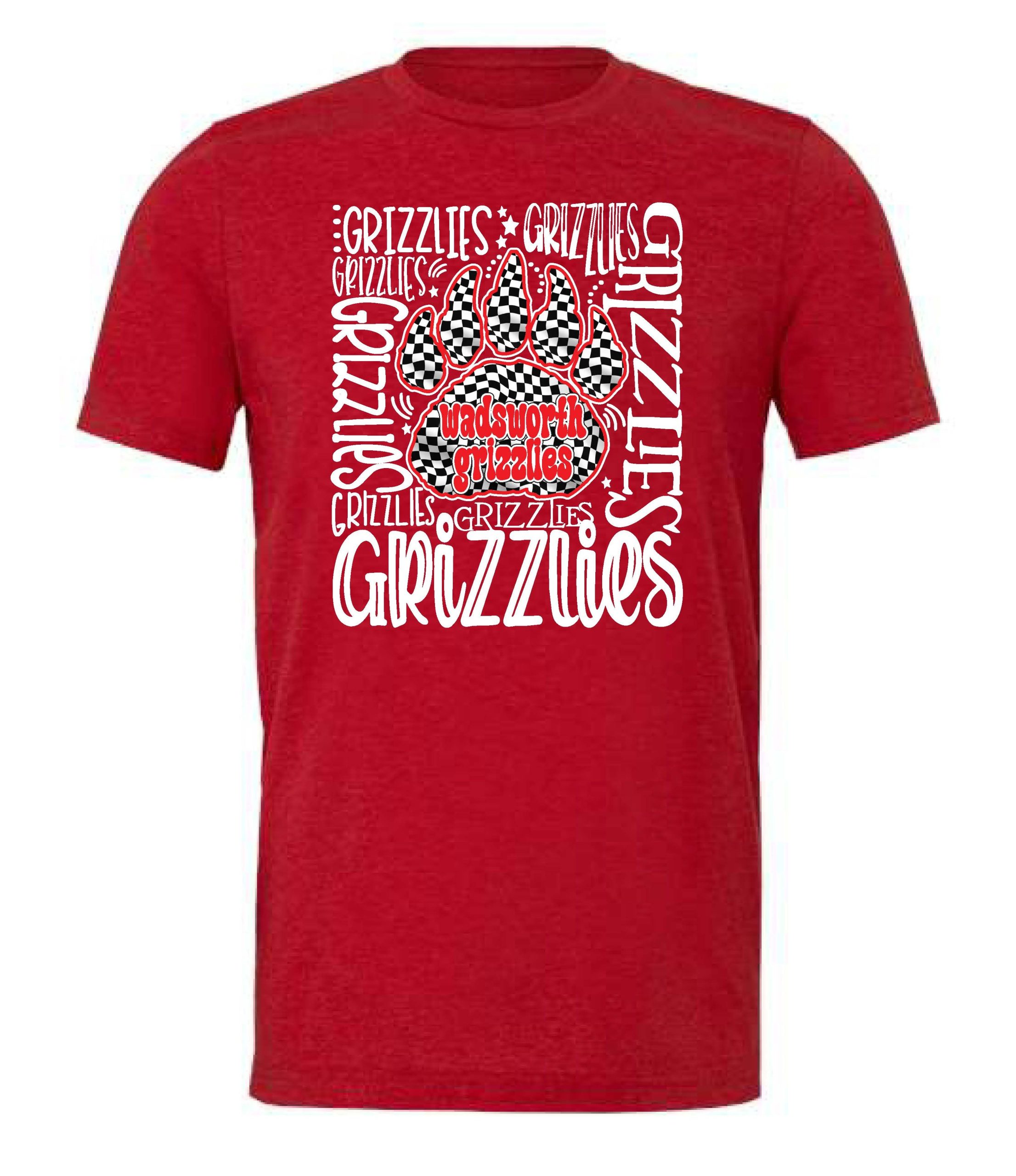 OL - Grizzlies Checkered Paw Design - Image 3