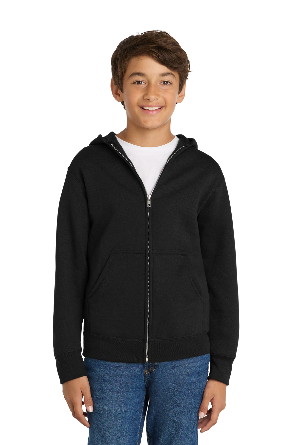 PIN - Port & Co Fleece Full-Zip Hooded Sweatshirt - Youth(PC90YZH)/Adult(PC90ZH) - Image 3