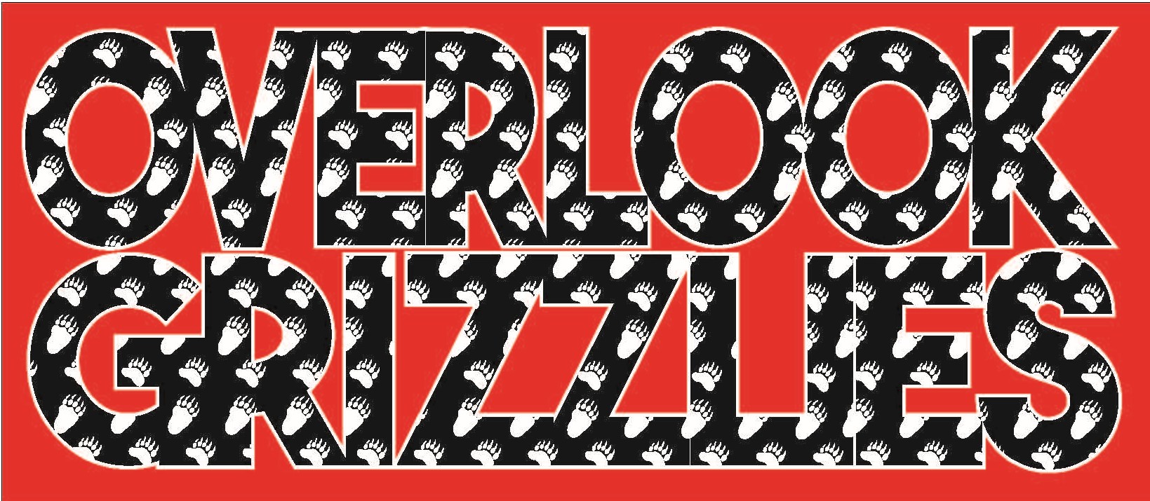 OSS - Overlook Grizzlies Pawprint Design - Youth/Adult